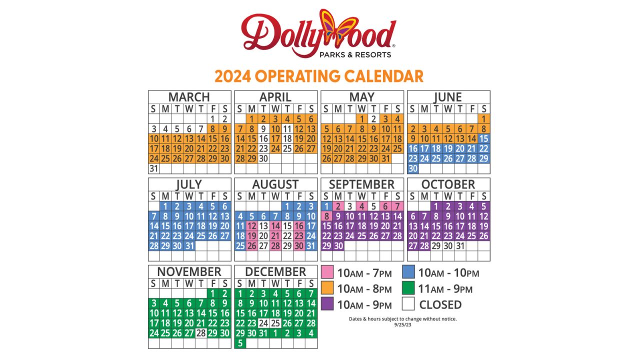 Dollywood 2024 Schedule Calendar Ellie Hesther