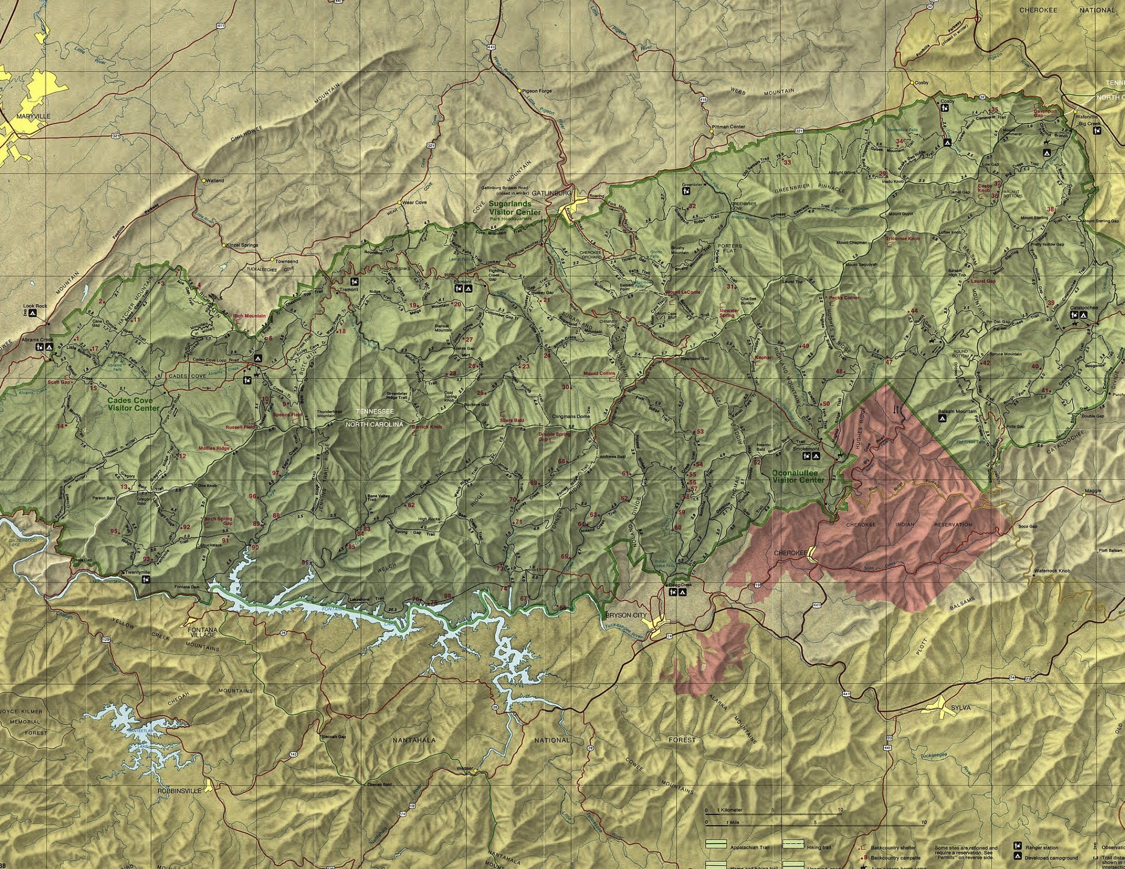 Great Smoky Mountain Elevations