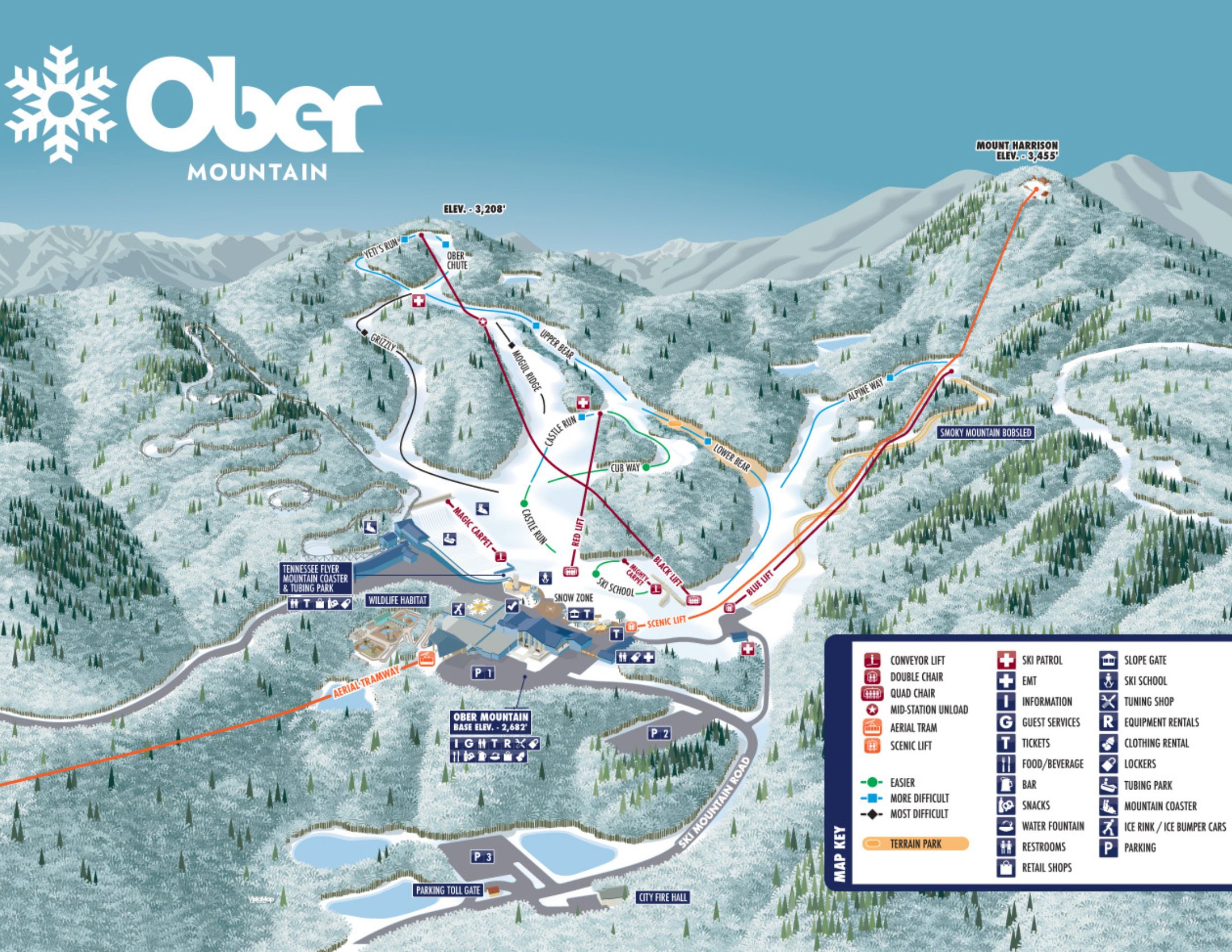 Ober Mountain Map