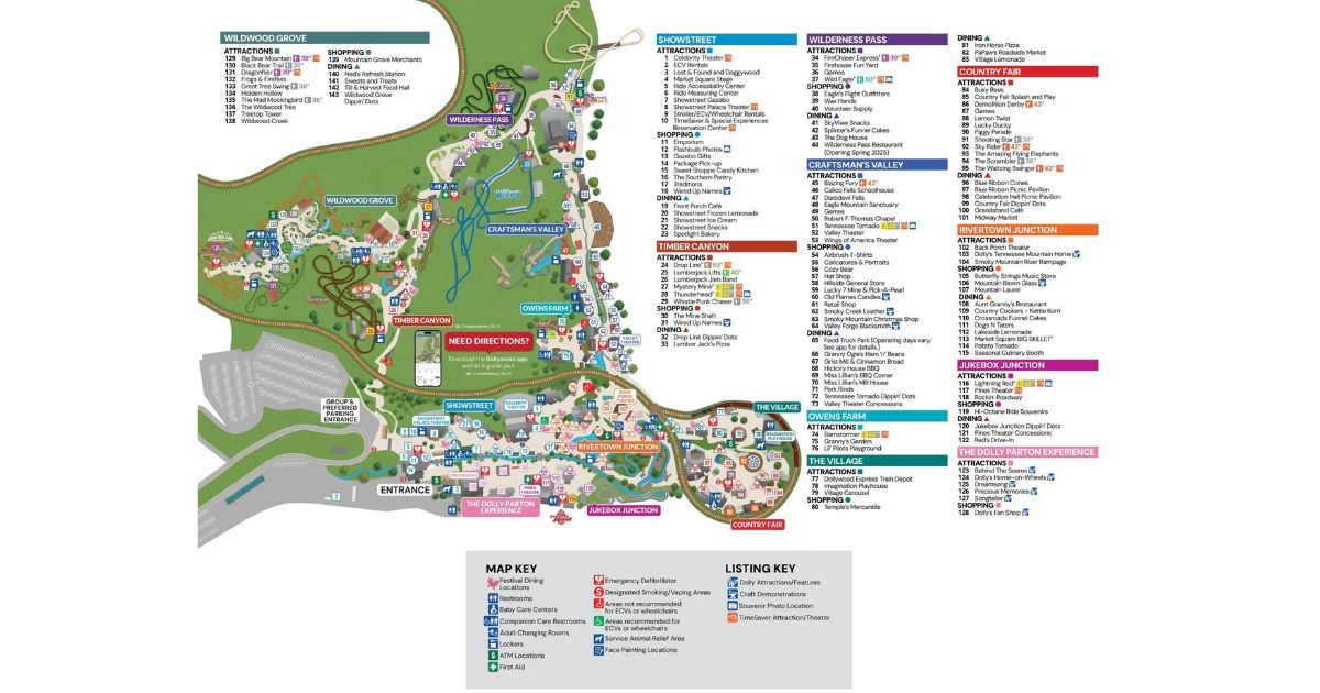 Exploring the Dollywood Park Map Exploring the Dollywood Park Map