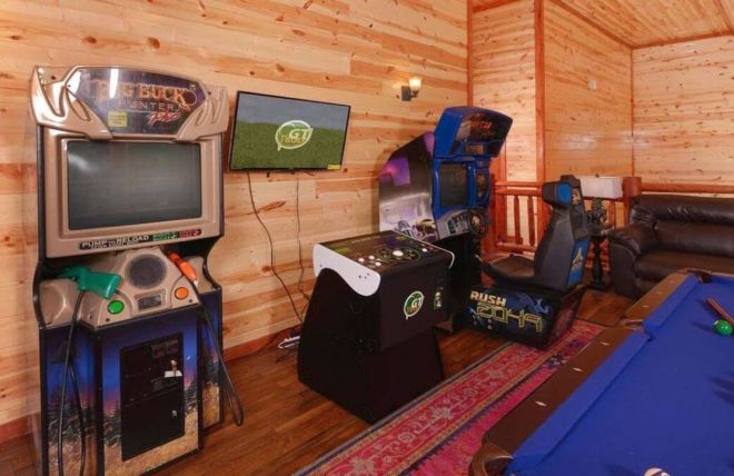Image for Thing To Do Why Families Love Staying in Our Cabin Rentals with an Arcade Game