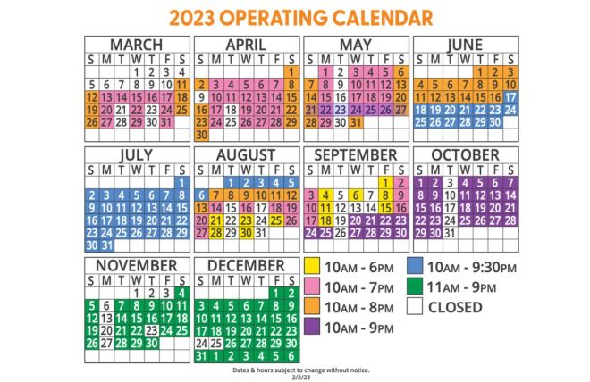 Image for Thing To Do 2023 Dollywood Schedule and Hours of Operation